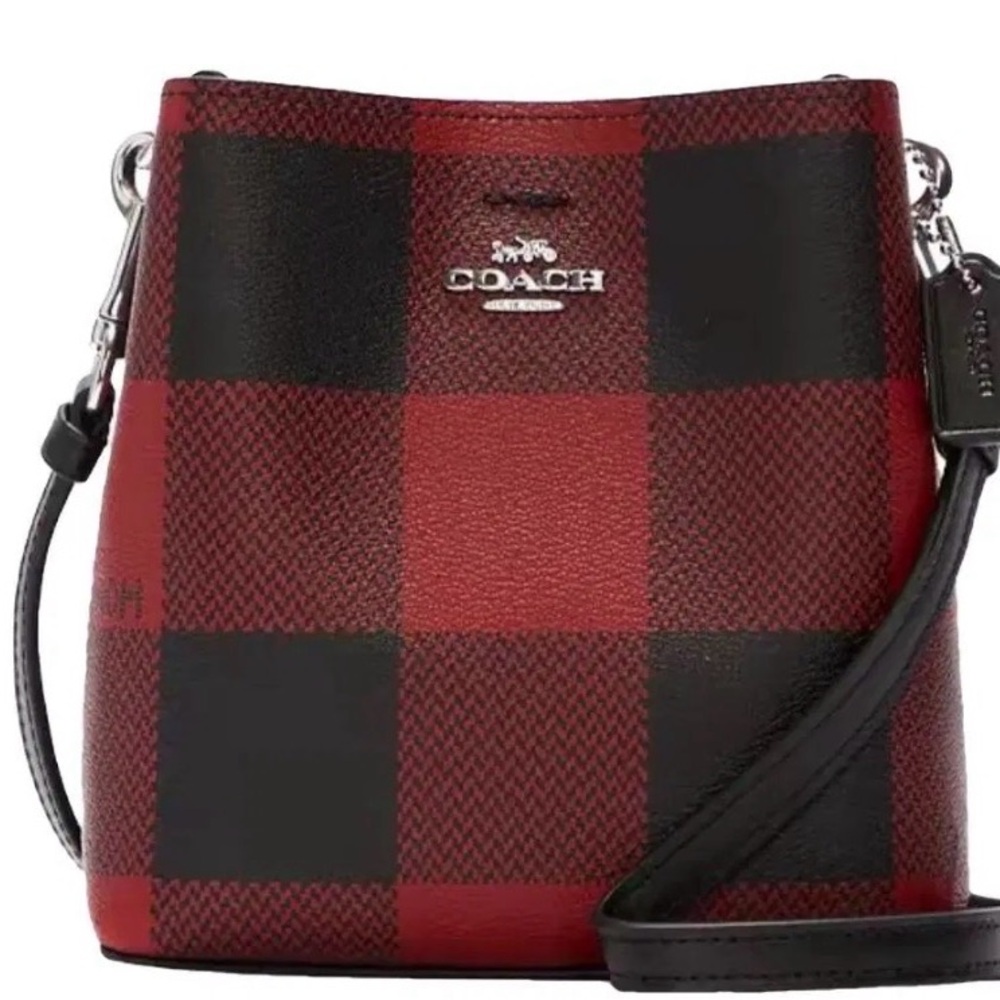 Coach Mini Town Bucket Bag in the Buffalo Plaid Print